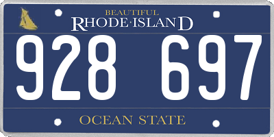 RI license plate 928697