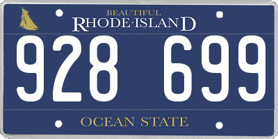 RI license plate 928699