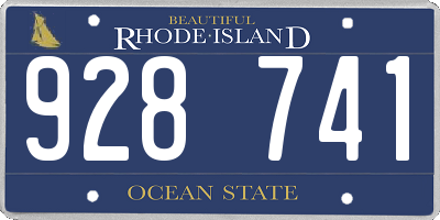 RI license plate 928741