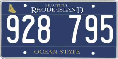 RI license plate 928795