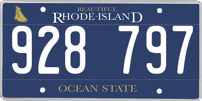 RI license plate 928797