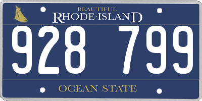 RI license plate 928799