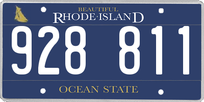 RI license plate 928811