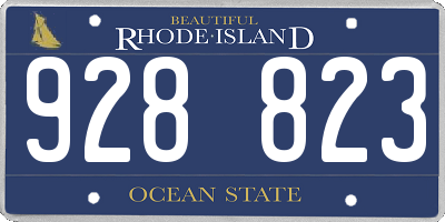 RI license plate 928823