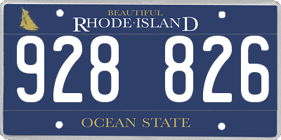 RI license plate 928826