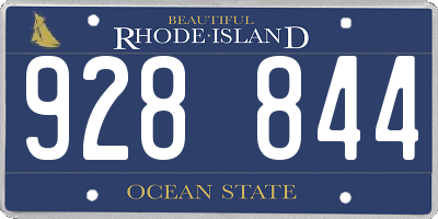 RI license plate 928844