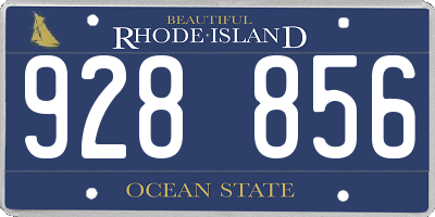 RI license plate 928856