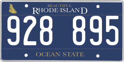 RI license plate 928895