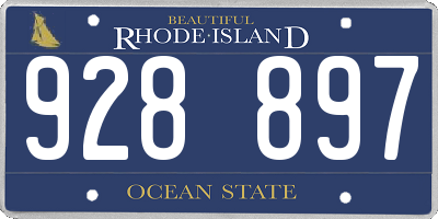 RI license plate 928897