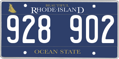 RI license plate 928902