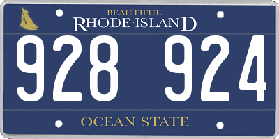 RI license plate 928924