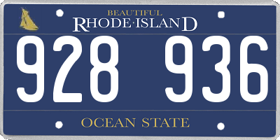 RI license plate 928936