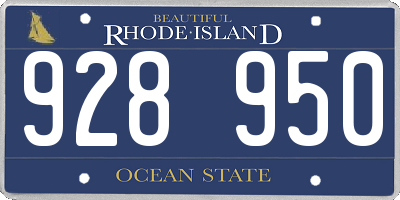 RI license plate 928950