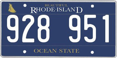 RI license plate 928951