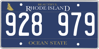 RI license plate 928979
