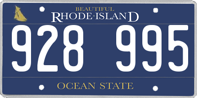 RI license plate 928995