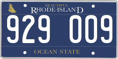 RI license plate 929009