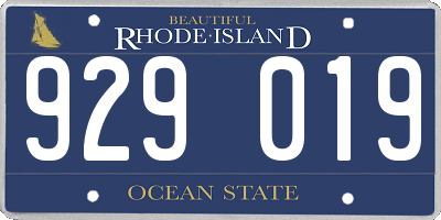 RI license plate 929019
