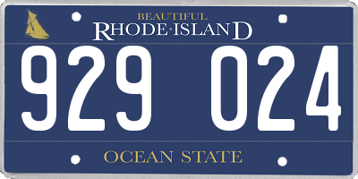 RI license plate 929024