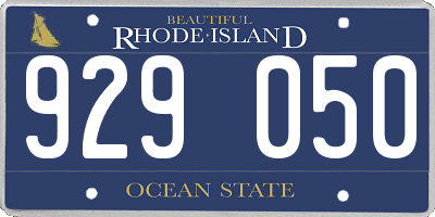RI license plate 929050