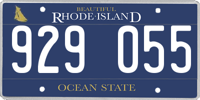 RI license plate 929055