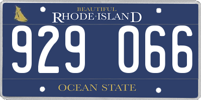 RI license plate 929066