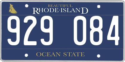 RI license plate 929084