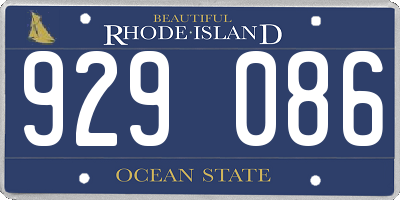 RI license plate 929086