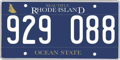 RI license plate 929088