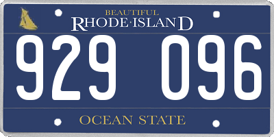 RI license plate 929096