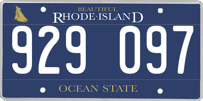 RI license plate 929097
