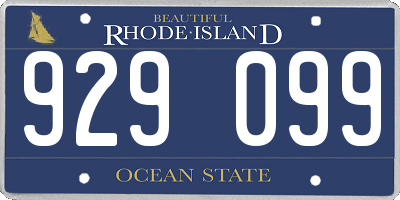 RI license plate 929099