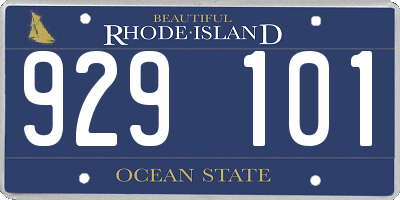 RI license plate 929101