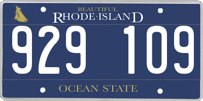 RI license plate 929109