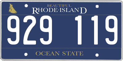 RI license plate 929119