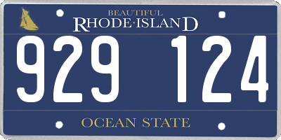 RI license plate 929124