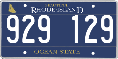 RI license plate 929129
