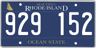 RI license plate 929152
