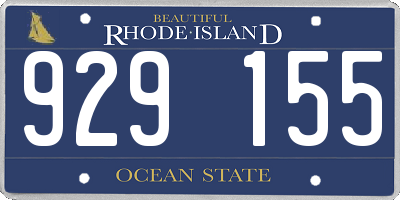 RI license plate 929155