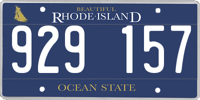 RI license plate 929157