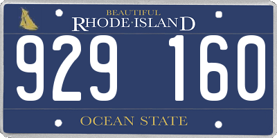 RI license plate 929160