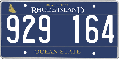 RI license plate 929164