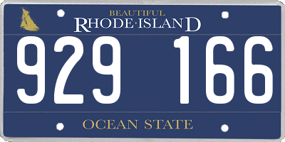 RI license plate 929166