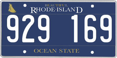 RI license plate 929169