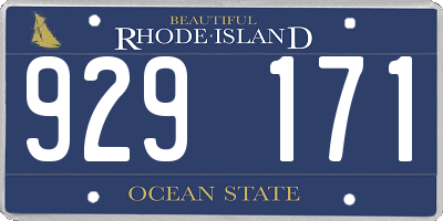 RI license plate 929171