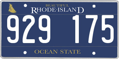 RI license plate 929175