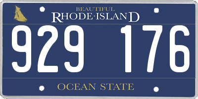 RI license plate 929176