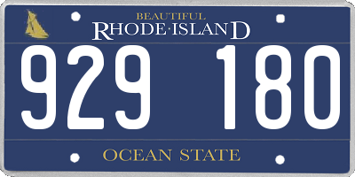 RI license plate 929180
