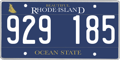 RI license plate 929185