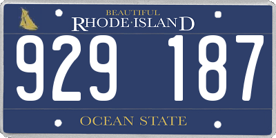 RI license plate 929187
